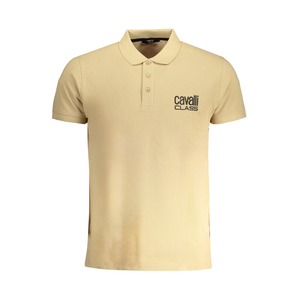 Cavalli Class Beige Cotton Men Polo
