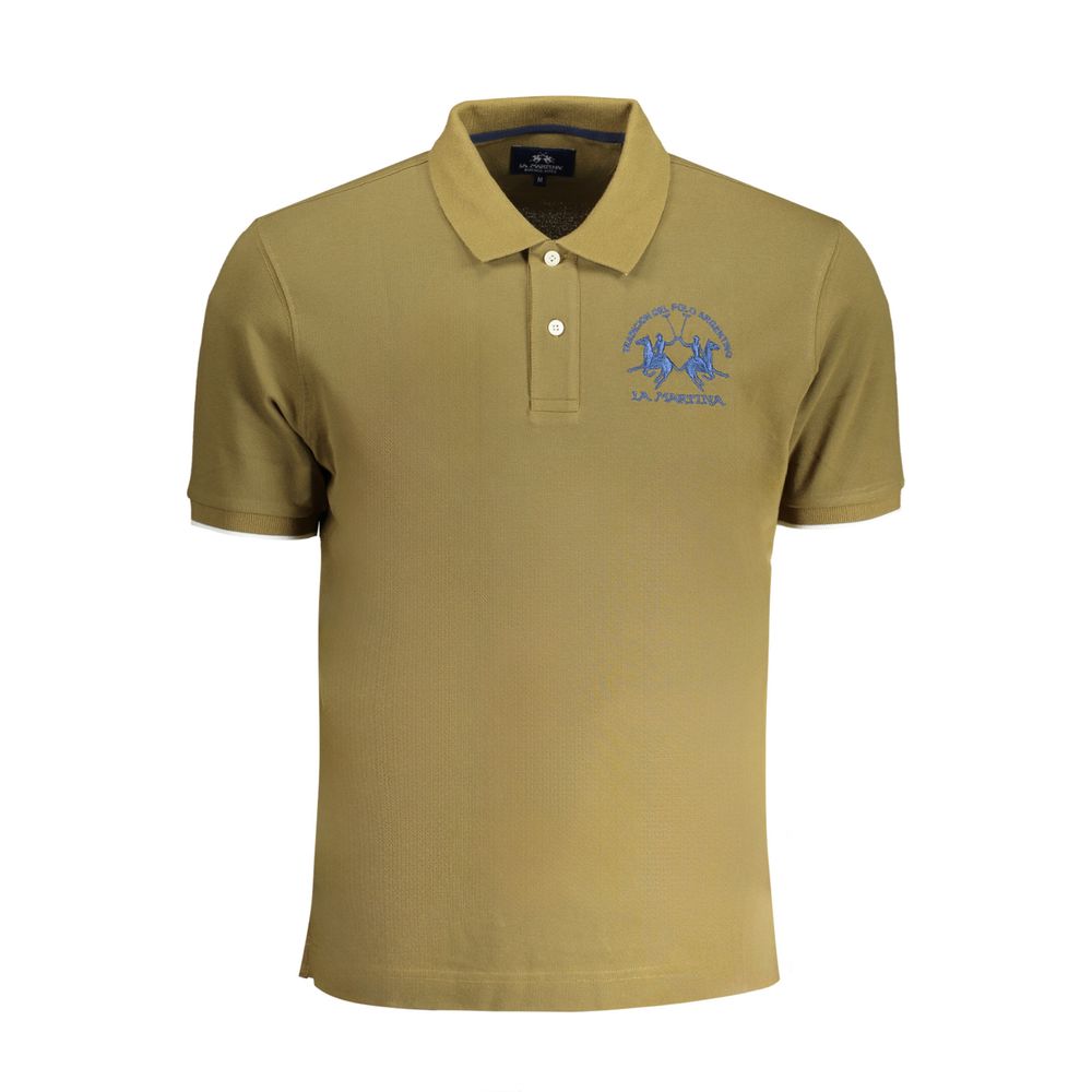 La Martina Verde Cotton Men Polo