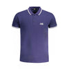Cavalli Class Blue Cotton Men Polo Shirt
