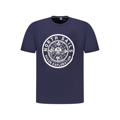North Sails Blue Cotton Men T-Shirt