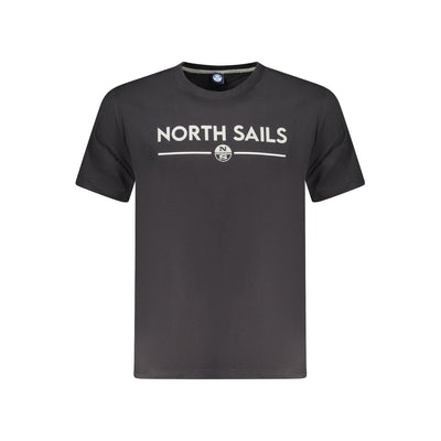 North Sails Black Cotton Men T-Shirt