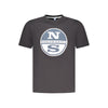 North Sails Black Cotton Men T-Shirt