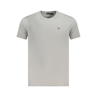 Napapijri Grigio Cotton Men T-Shirt