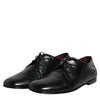 Dolce & Gabbana Black Leather Lace Up Derby Dress Formal Shoes