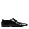 Dolce & Gabbana Black Leather Lace Up Derby Dress Formal Shoes