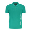 Cavalli Class Green Cotton Men Polo Shirt
