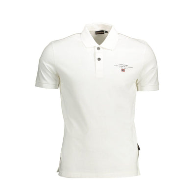 Napapijri White Cotton Men's Polo Shirt