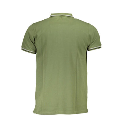 Cavalli Class Green Cotton Men Polo Shirt
