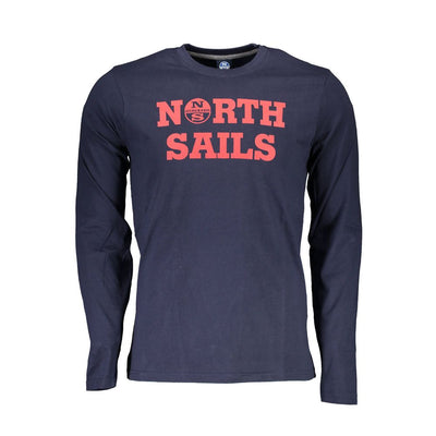 North Sails Blu Cotton Men T-Shirt