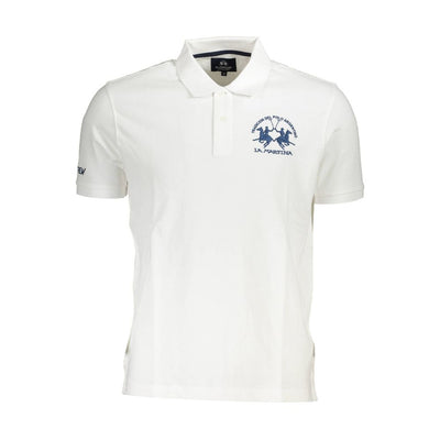 La Martina White Cotton Men's Polo Shirt