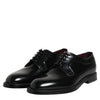 Dolce & Gabbana Black Leather Lace Up Derby Dress Formal Shoes
