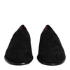 Dolce & Gabbana Black Suede Slip On Loafers Formal Shoes