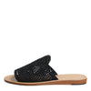 Dolce & Gabbana Black Monochrome Braided Raffia Slides Shoes