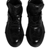 Dolce & Gabbana Black Leather Casual Mens Ankle Boots Shoes