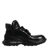 Dolce & Gabbana Black Leather Casual Mens Ankle Boots Shoes