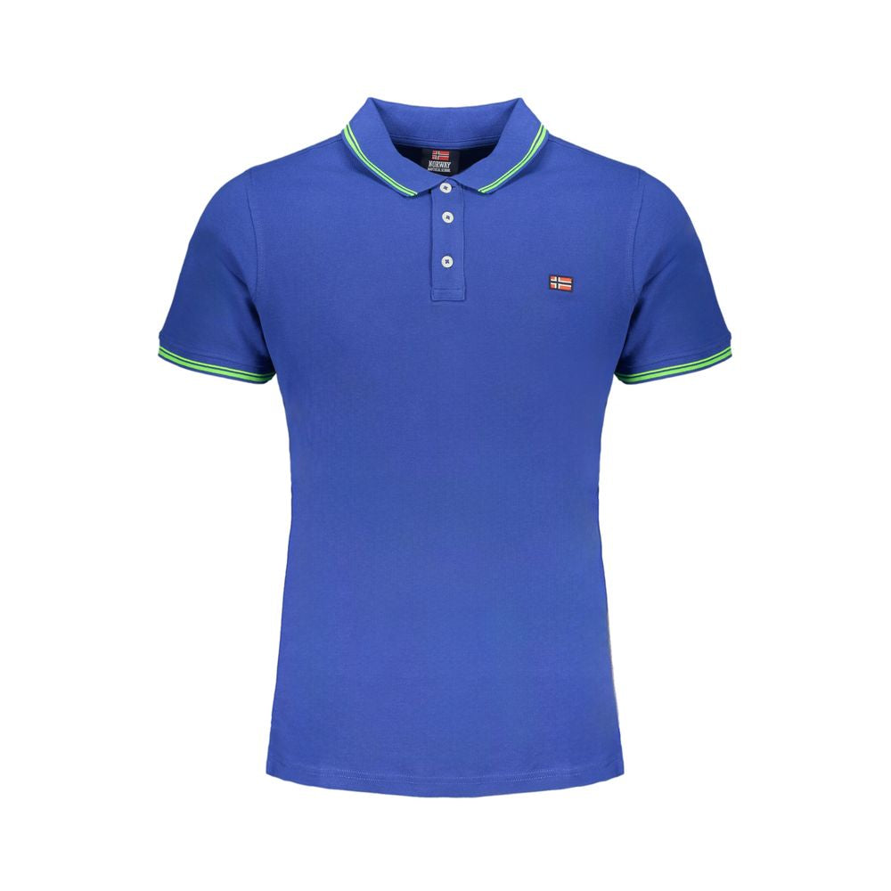 Norway 1963 Blue Cotton Men Polo Shirt
