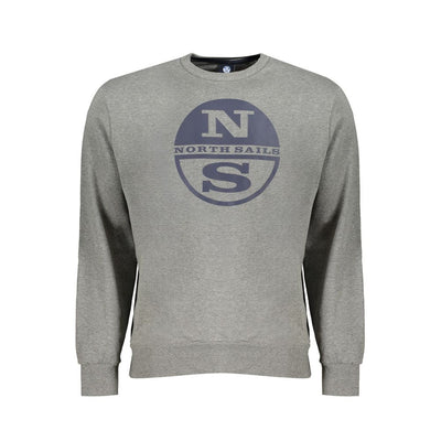 North Sails Gray Cotton Men Sweater