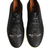 Dolce & Gabbana Black Leather Bee Crown Low Top Sneakers Shoes