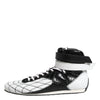 Dolce & Gabbana Black White Leather High Top Sneakers Shoes