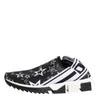 Dolce & Gabbana Black White Sorrento Low Top Sneakers Shoes