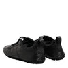 Dolce & Gabbana Black Exotic Leather Low Top Sneakers Shoes