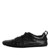 Dolce & Gabbana Black Exotic Leather Low Top Sneakers Shoes