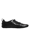Dolce & Gabbana Black Exotic Leather Low Top Sneakers Shoes