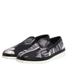 Dolce & Gabbana Black Tropical Slip On Men Sneakers Shoes