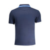 La Martina Blue Cotton Men Polo Shirt