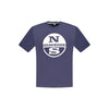 North Sails Blue Cotton Men T-Shirt
