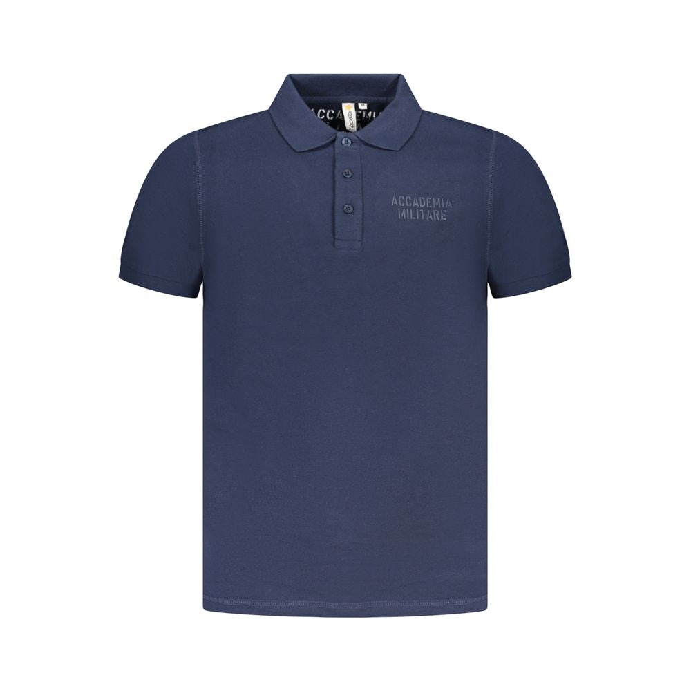 Accademia Militare Blue Cotton Mens Polo Shirt