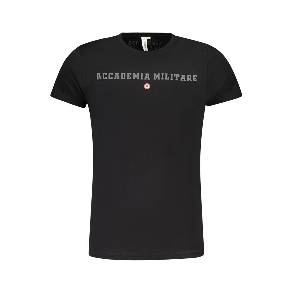 Accademia Militare Black Cotton Men's T-Shirt