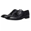 Dolce & Gabbana Dark Blue Leather Derby Wingtip Formal Shoes
