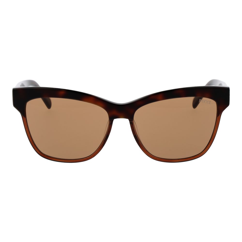 Emilio Pucci Brown Acetate Sunglasses