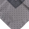 Dolce & Gabbana Gray Polka Dot Silk Square Men Foulard Scarf