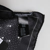 Dolce & Gabbana Black White Printed Square Men Foulard Scarf
