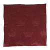 Dolce & Gabbana Maroon Silk Crown Square Men Foulard Scarf