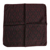 Dolce & Gabbana Maroon Black Printed Square Men Foulard Scarf