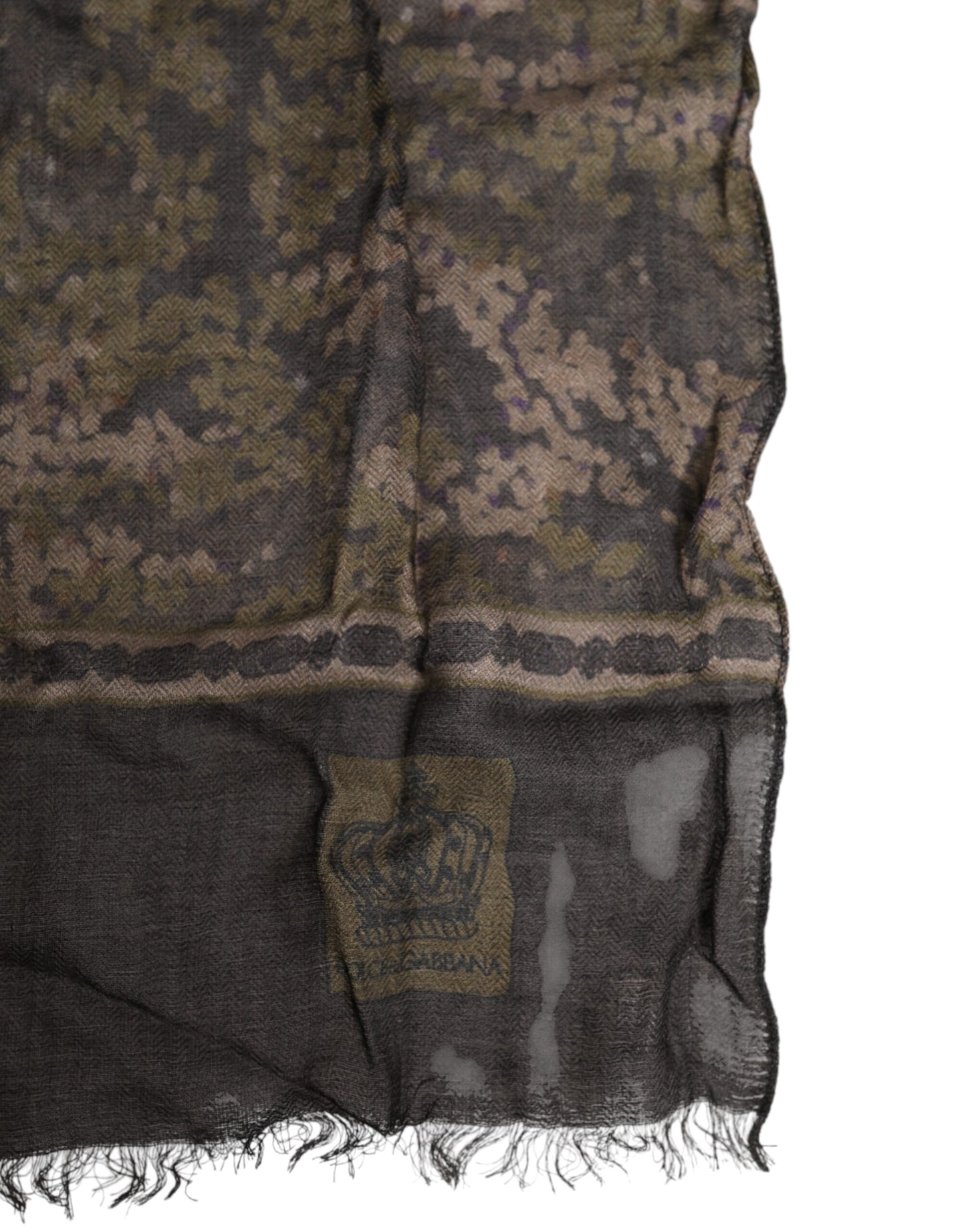 Dolce & Gabbana Camouflage Neck Warmer Wrap Foulard Scarf
