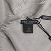 Dolce & Gabbana Gray DG Crown Neck Warmer Wrap Shawl Scarf