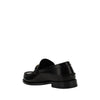 Versace Black Calf Leather Bos Taurus Slip-On Loafers