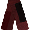 Dolce & Gabbana Maroon Black Neck Warmer Wrap Shawl Scarf