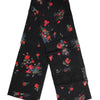 Dolce & Gabbana Black Floral Print Neck Warmer Wrap Scarf