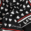 Dolce & Gabbana Black Printed Silk Square Men Foulard Scarf
