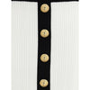 Balmain White Viscose Mini Skirt