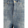 Balmain Light Blue Cotton Bermuda Shorts