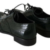 Dolce &amp; Gabbana – Grüne Broque-Oxford-Flügelschuhe aus Leder