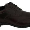 Dolce & Gabbana Brown Leather Broques Oxford Wingtip Shoes