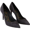 Dolce & Gabbana Gray Suede Leather Stiletto  Shoes Heels
