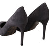 Dolce & Gabbana Gray Suede Leather Stiletto  Shoes Heels